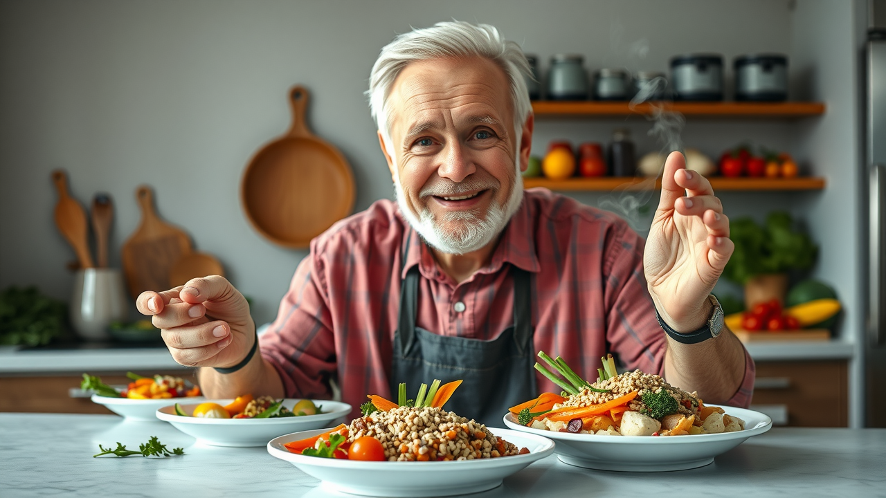 Healthy meal prep for men to lose belly fat - lean protein, vegetables, and whole grains