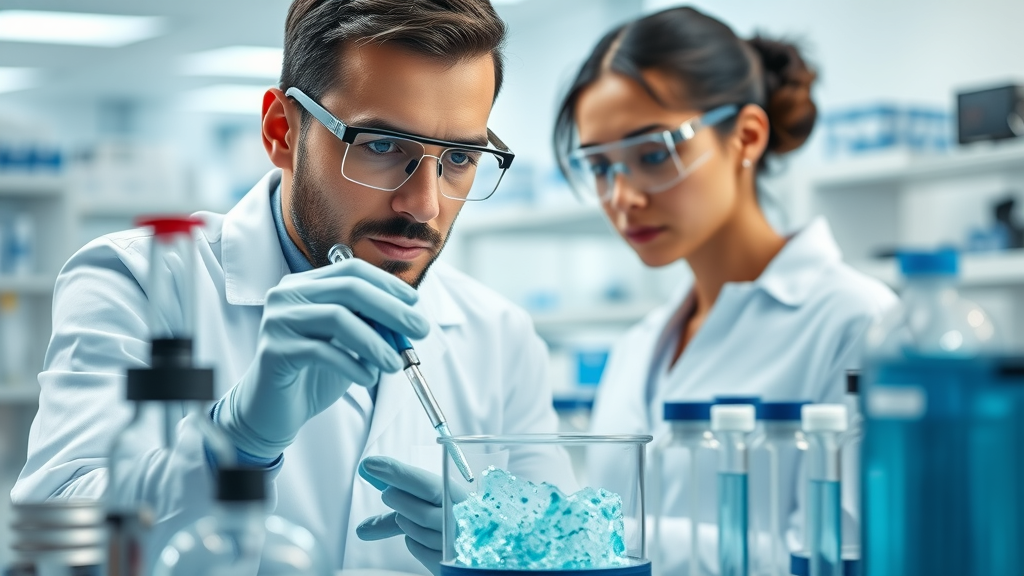 modern scientist analyzing stem cell cultures, laboratory advances in anti-aging strategies, lifelike setting