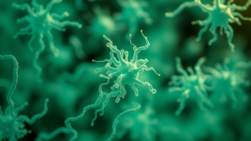 microscopic view of probiotics colonizing the gut, healthy gut supplements, beneficial bacteria in motion