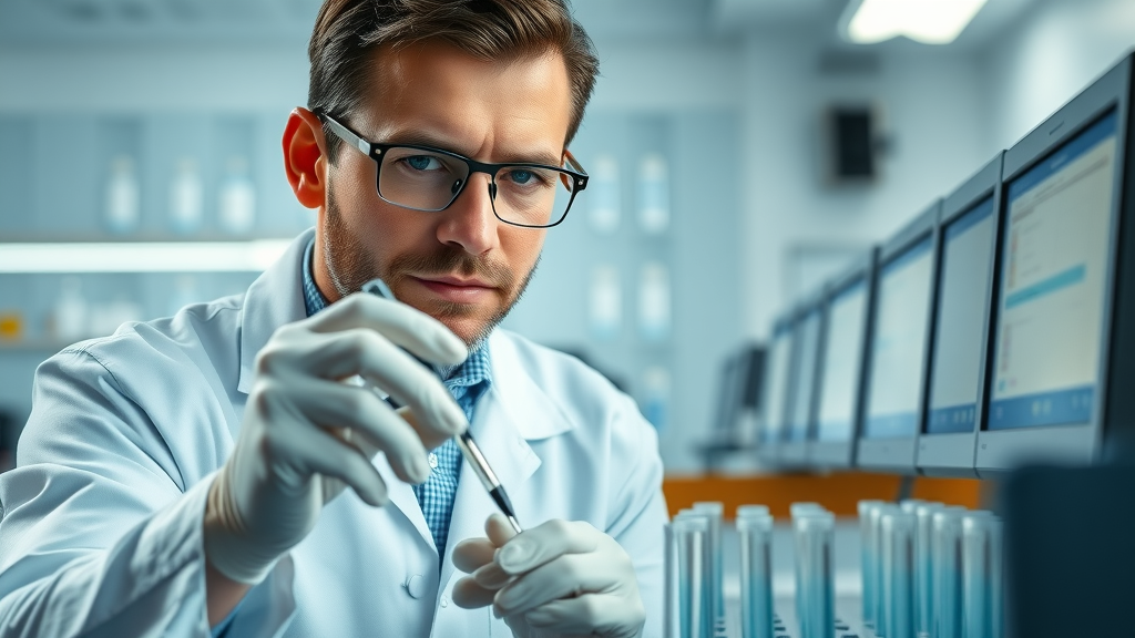 Scientist working on intermittent fasting longevity research in a laboratory
