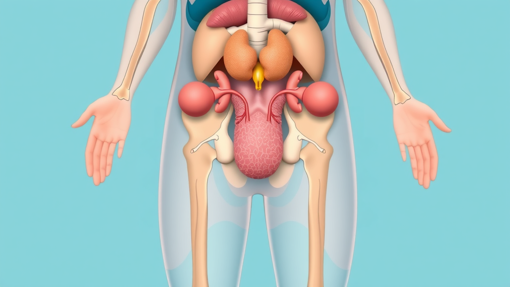 internal body view highlighting testes and pituitary gland as causes of low testosterone