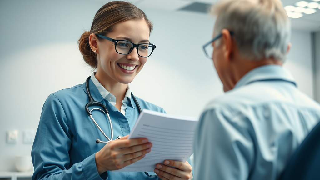 compassionate healthcare provider counseling patient about supplements for blood pressure