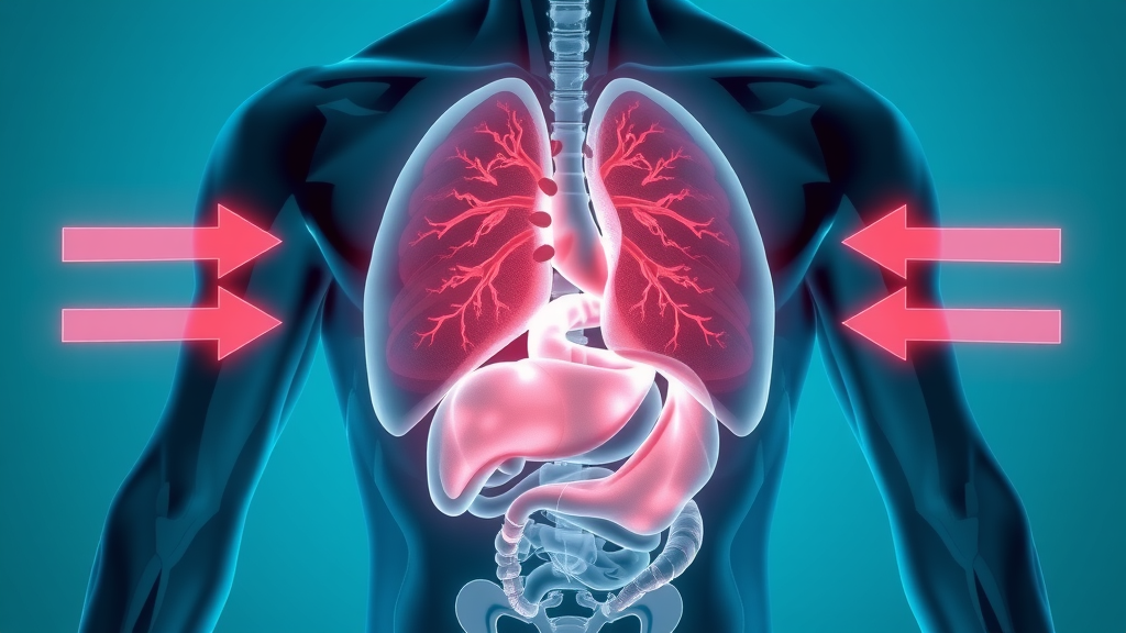 Medical illustration showing visceral fat around organs and risk pathways of not getting rid of fat stomach.