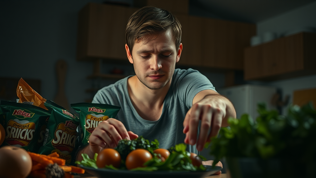 natural therapy for weight loss processed foods contrasted with healthy meal