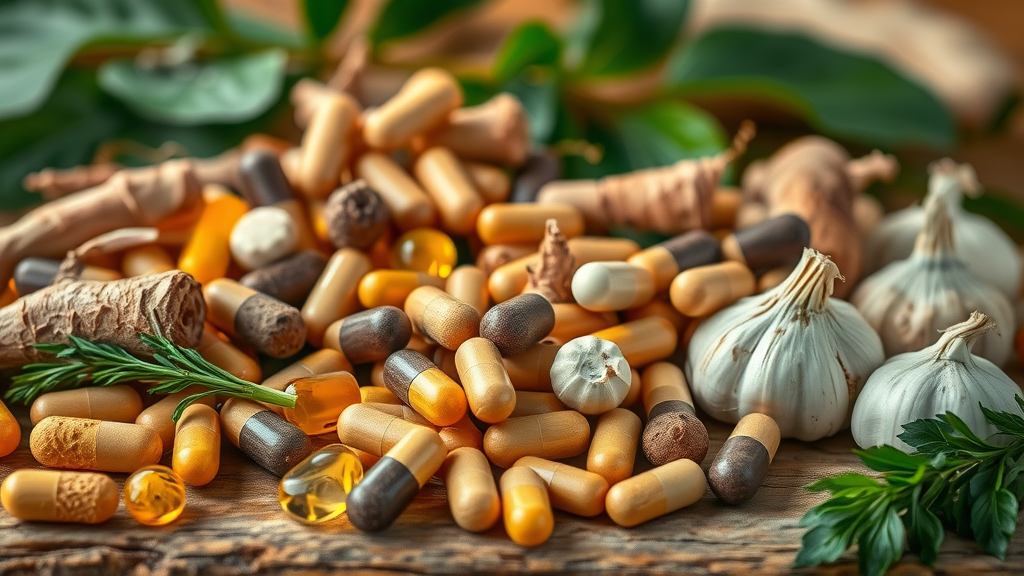raw herbal supplements and fresh herbs for natural health benefits