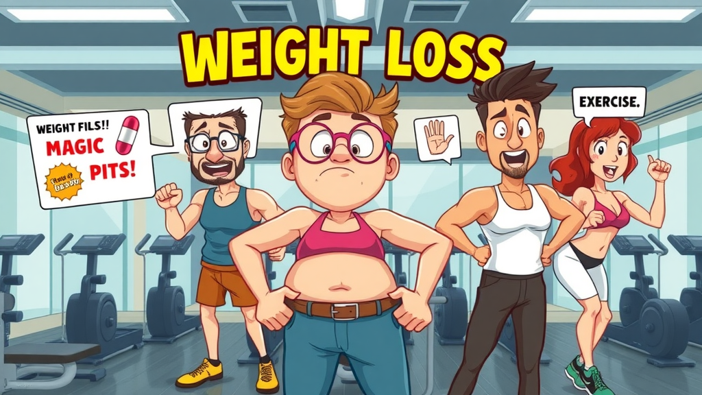 debunking belly fat loss myths cartoon healthy lifestyle