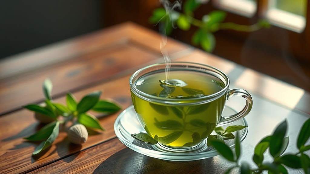 natural therapy for weight loss green tea herbal remedy fresh steaming tea leaves