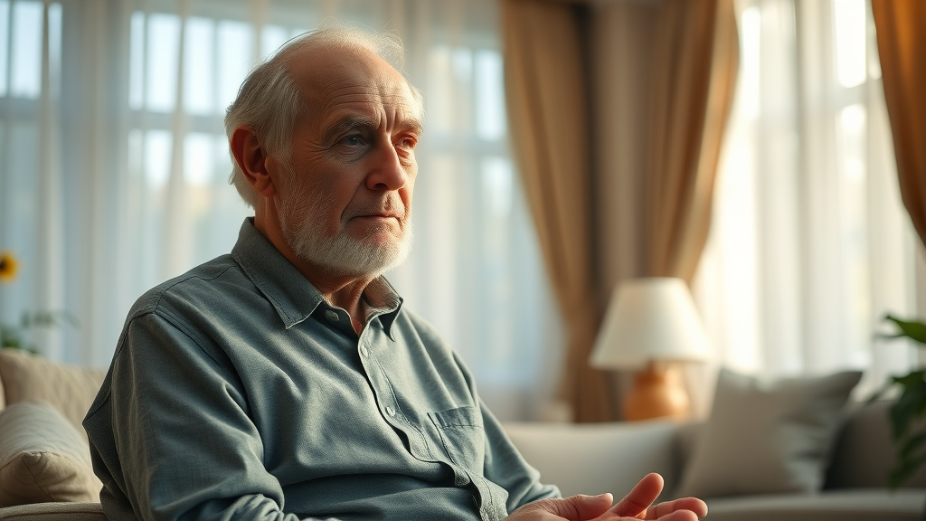 mental health elder wellness serene elderly man meditating mindfulness