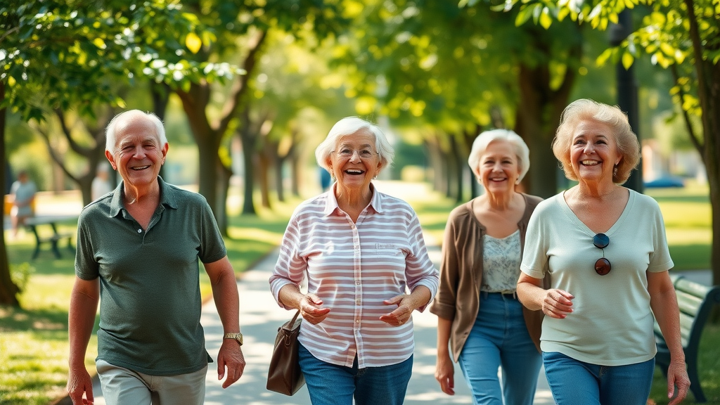 healthy aging tips vibrant older adults community park joyful expressions