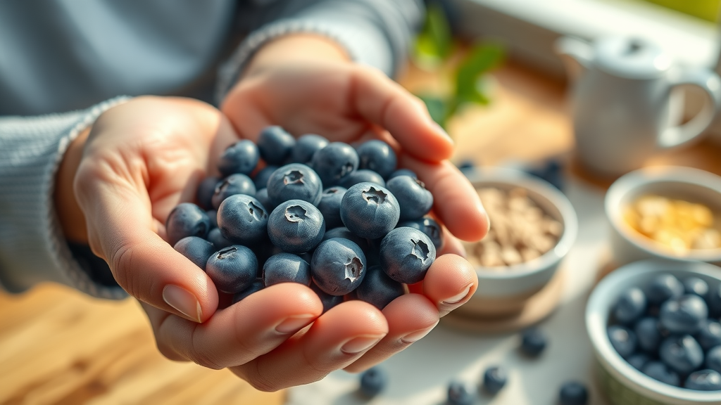 healthy aging blueberries fruit for older adult senior health