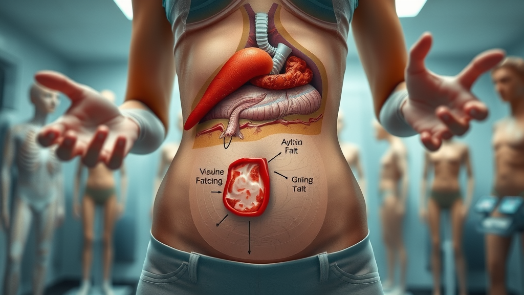 Cross-section anatomical illustration of a woman