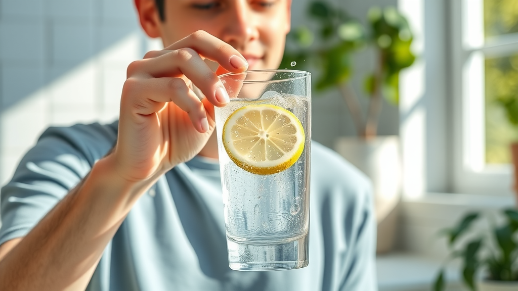 drinking water with lemon for a flat stomach