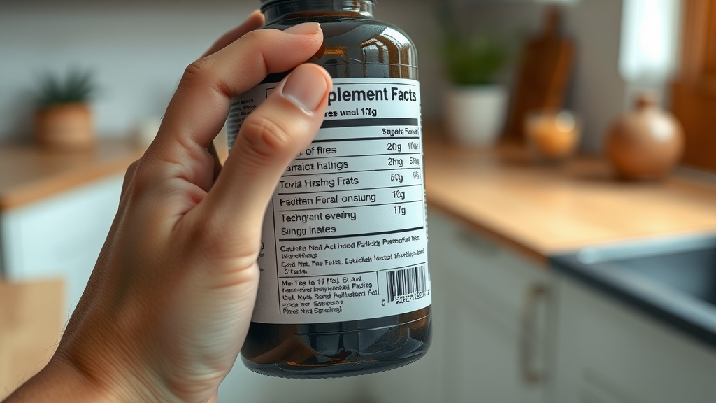 Reading menopause supplement facts label for active ingredients