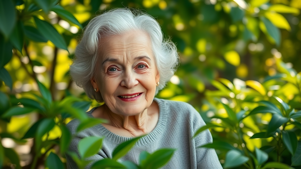 elder wellness inspiring elderly woman garden healthy lifestyle