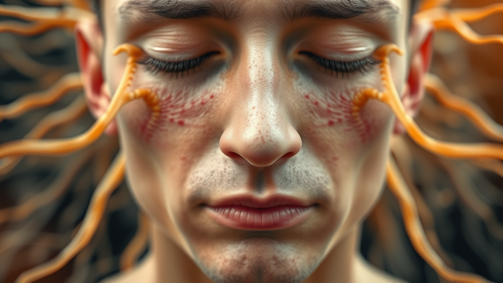 Healthy nerve fibers and cells closeup, exemplifying nerve health and resilience, nerve health