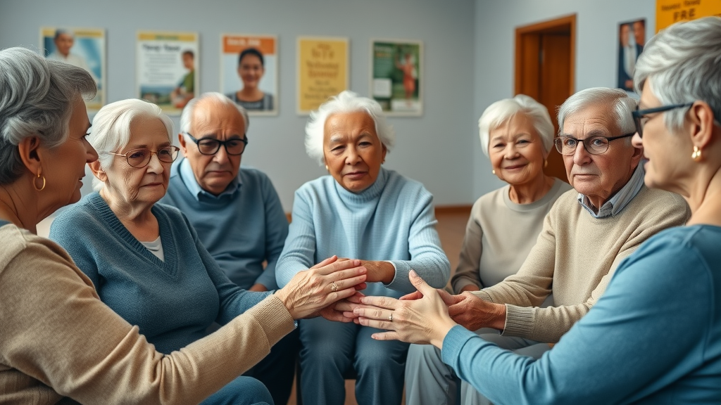elderly support group, depression and sleep challenges in elderly