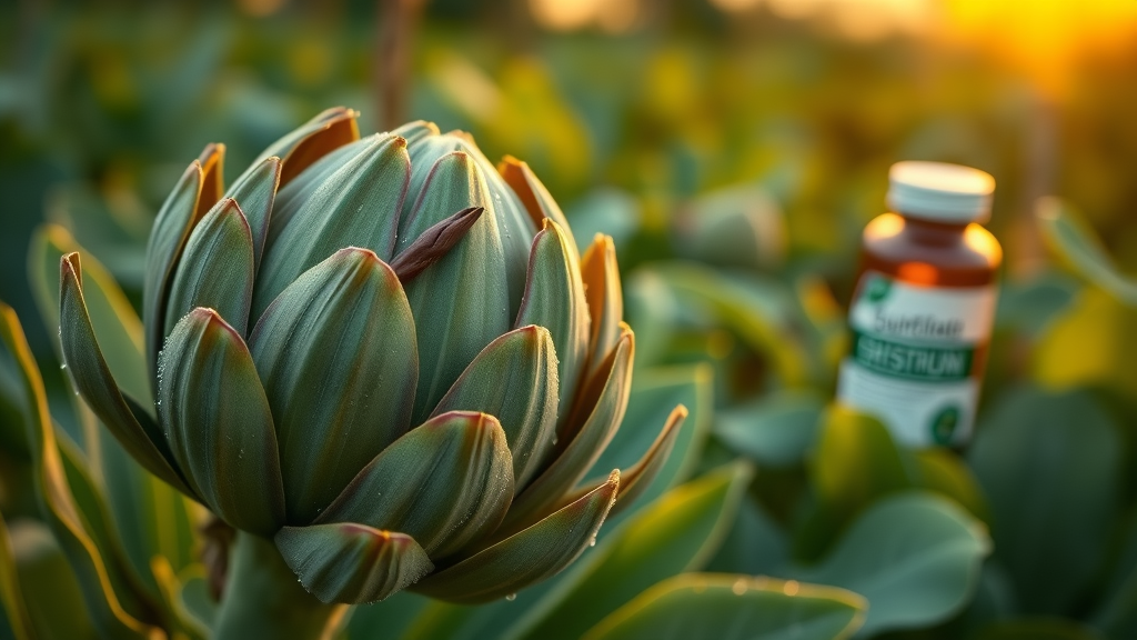 lush green artichoke leaf and supplement for nonalcoholic fatty liver disease and healthy liver supplement