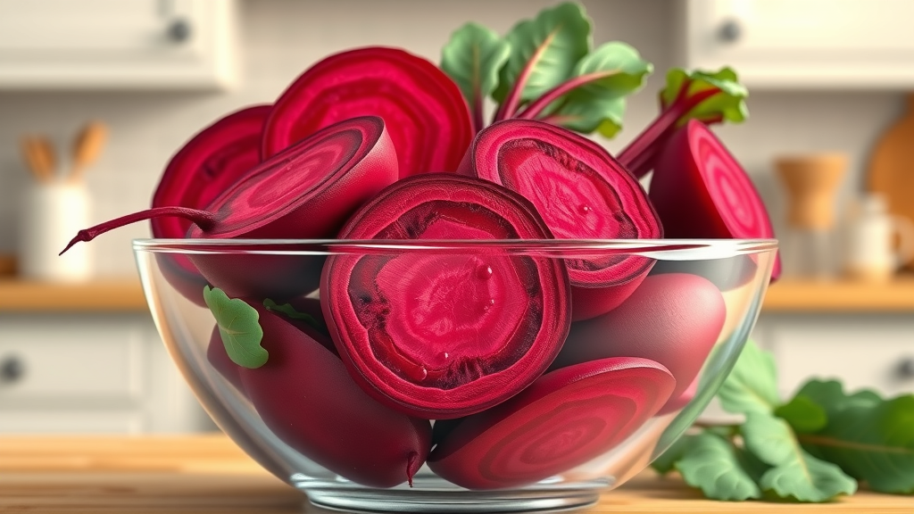 fresh beetroot slices and capsules illustrating nitric oxide boost and blood pressure benefits